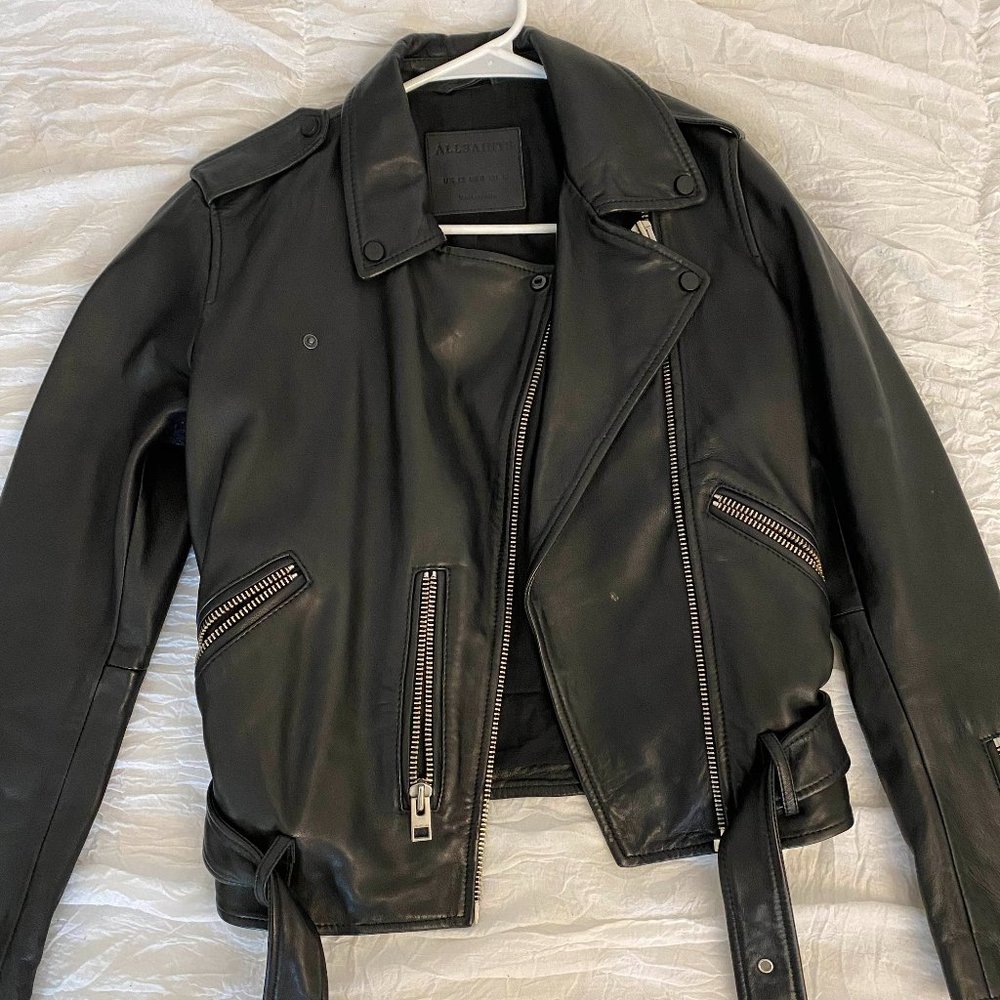 All Saints Black Leather Jacket